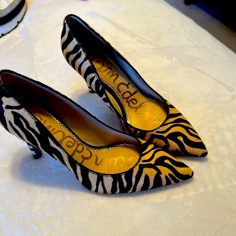Sam Edelman animal print heels
